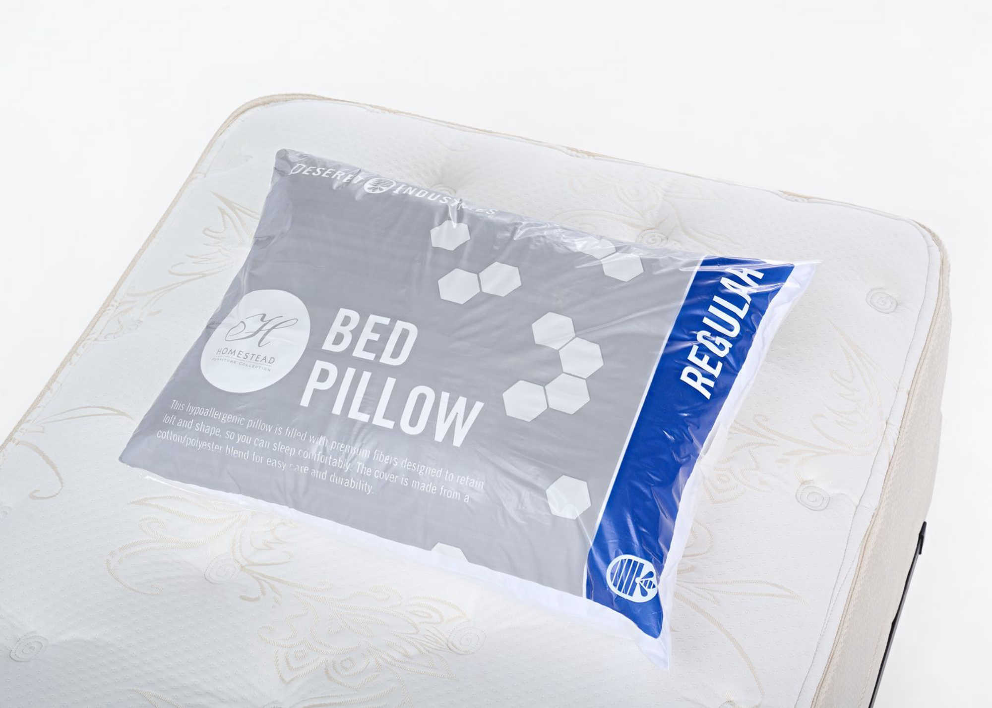 Regular pillow packaged on twin